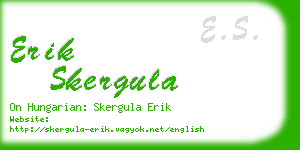 erik skergula business card